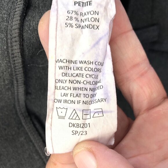 Quince Women Pants Medium Petite Straight Leg Petite Pull On Stretch Gray Casual - Picture 4 of 13